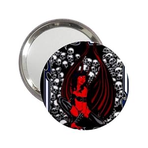2.25 Inch Handbag Mirror of Gothic Demon Dragon Girl