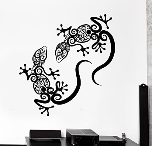 Love Girl Wall Decal Gecko LiLard Animal Ornament Tribal Mural Vinyl Decal (L3314)