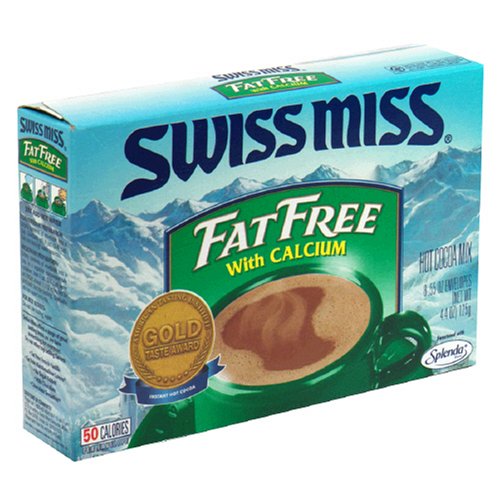 Swiss Miss Hot Cocoa Mix, Fat Free with Calcium, 8-Pack Boxes (Pack of 6)