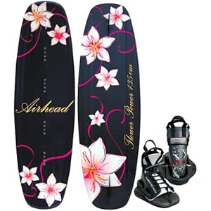 Kwik Tek Airhead Flower Power Wakeboard with Vise Binding, 135 Cm