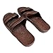 Brown Rubber Slide on Sandal Slippers Double Strap, Dark Brown Hawaii Sandal (8)