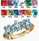 Avon Birthstone Flower Anywhere Ring April/Diamond