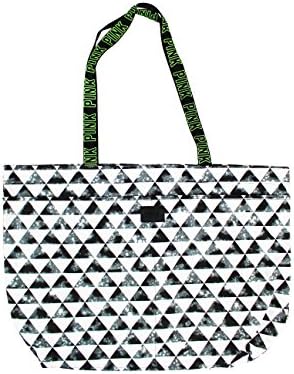 Victoria's Secret PINK Grey/Black/White Triangle Tie-Dye Beach Tote Bag