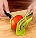 Homegifts Tomato Slicer Clamp Universal Slicer Lemon Slicer Divider Clip Onion Slicer Holder Food Clip Fruit Vegetable Tools Kitchen Utensil(Green)