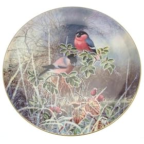 c1994 Compton and Woodhouse Bullfinches Frosty Mornings David Feather Limited Edition 15000 plates only CP1921