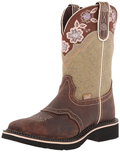 Justin Boots Women's Gypsy Collection 11" Soft Toe Boot,Barnwood Brown Cowhide/Tierra Bone,9.5 B US