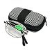 Magg Eyes Two way Foldable Readers in Portable Nylon Zip Cases Classic Silver Folding Reading Glasses for Men or Women (1 piece, 3.0)