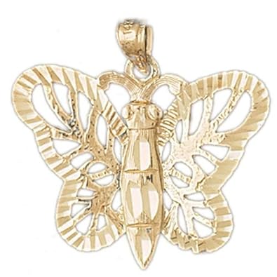 Cheap Girls Jewelry Dazzlers Solid 14k Gold Butterfly Charm Pendant Available in three colors from jewelsberry (weights: 3.0 grams only) For Sale