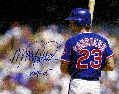 Autographed/Hand Signed Ryne Sandberg Chicago Cubs 8x10 Photo