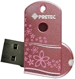Electronics : Pretec USB 2.0 i-Disk WAVE TINY (PINK) SUKURA EDITION 8GB Enhanced for Windows ReadyBoost Function