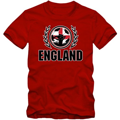 England EM 2016 #2 T-Shirt | Herren | Team GB | Trikot | Nationalmannschaft, Farbe:Rot (Red L190);Größe:4XL