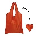 Red plain reusable foldable shopping bag