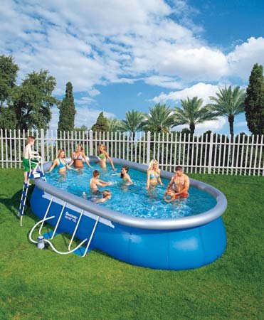 Bestway Oval Pool Komplett-Set 549 x 366 x 122cm