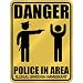 New " Danger : Police In Area - Illegal Swedish Immigrant " Sweden Parking Sign Country