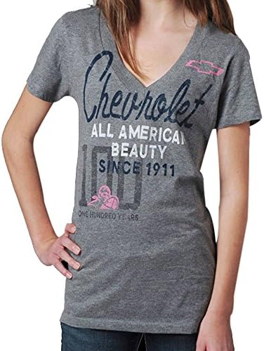Ford Dodge Jeep Chevrolet Ladies All American Beauty V-Neck Tee Small