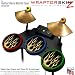 Metal Flames Yellow Skin by WraptorSkinz fits Guitar Hero 4 World Tour Drum Set for Nintendo Wii, XBOX 360, PS2 & PS3 (DRUMS NOT INCLUDED)