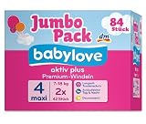 Babylove Jumbopack Premium Windeln maxi 7-18kg, 84 Windeln