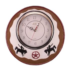 WALL DECOR CLOCK,WESTERN COWBOY DECOR