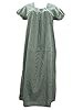 Olive Green Kaftan Dot Printed Cotton Nighty Caftan Dress L / M