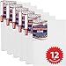 US Art Supply 8 x 10 Inch Professional Quality Acid-Free Stretched Canvas 6-Pack - 3/4 Profile 12 Ounce Primed Gesso - (1 Full Case of 6 Single Canvases)