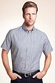 Blue Harbour Premium Pure Cotton Oxford Stripe Shirt