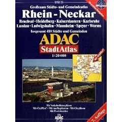 ADAC Stadtatlas Rhein-Neckar: Bruchsal, Heidelberg, Kaiserslautern, Karlsruhe, Landau, Ludwigshafen, Mannheim, Speyer, Worms; Grossraum St�dte- und ... 410 St�dte und Gemeinden; 1:20000; GPS-genau