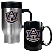 Auburn Tigers NCAA Stainless Travel Mug And Ceramic Mug Set by Great American Products