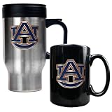 Auburn Tigers NCAA Stainless Travel Mug And Ceramic Mug Set