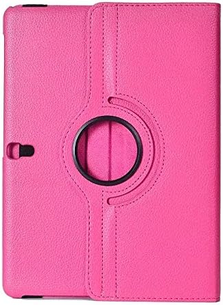 FOOMY Samsung Galaxy Tab S 10.5 Cover Case,Samsung Galaxy Tab S T805 Case,Samsung Galaxy Tab S T800 Case,360 Degree Rotating Lightweight Smart-shell Stand Samsung Galaxy Tab S 10.5 Case With Smart Cover Auto Sleep / Wake Hot Pink