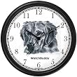 Golden Retriever Dog Wall Clock by WatchBuddy Timepieces (Black Frame)