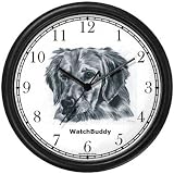 Golden Retriever Dog Wall Clock by WatchBuddy Timepieces (Black Frame)