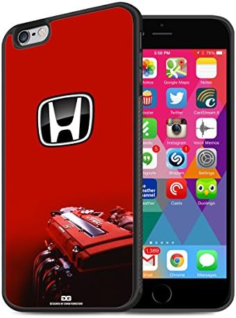 Honda VTEC Engine RED iPhone 6 Plus Black TPU Cell Phone Case