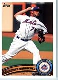 2011 Topps Baseball Card # 486 Francisco Rodriguez - New York Mets - MLB Trading Card (Series 2) in a Protective Screwdown Case