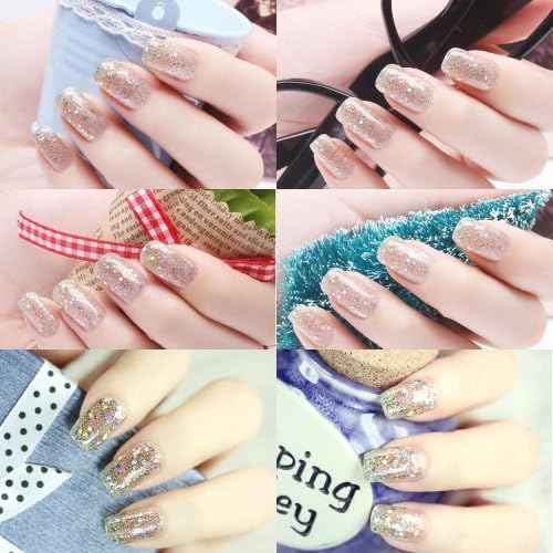 12 color shine small hexagonal sequins for nail art design , 3d nail decorations