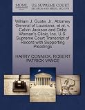 William J. Guste, JR., Attorney General of Louisiana, et al. V. Calvin Jackson and Delta Woman`s Clinic, Inc. U.S. Supreme Court Transcript of Record
