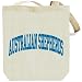 Canvas Tote Bag Beige  Australian Shepherds ATHLETIC APPLIQUE / EMBROIDERY  Dogs