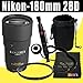 Nikon 180mm f/2.8D ED-IF AF Nikkor Lens + 72mm UV Filter + Lens Cap Keeper + Deluxe Lens Pouch + Lens Pen Cleaner + DavisMAX MicroFiber Cloth