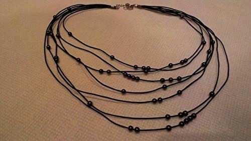 Black leather + Hematite necklace