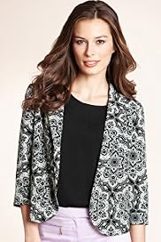 Notch Lapel Floral Print Jacket