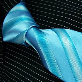 Brand New B. Boss Blue Striped Silk Mens Neck Tie Zl1044