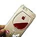 PAIAIP Wine / Beer Glass Transparent Protective Case for iPhone 5 / 5S Vermilion