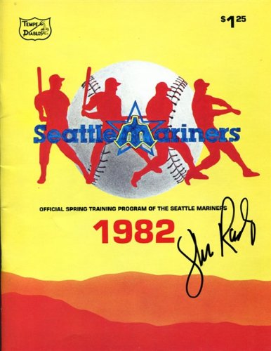 Shane Rawley Autographed/Hand Signed 1982 Seattle Mariners Program
