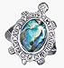 Avon Sterling Silver Abalone Turtle Ring Size 7