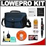 Lowepro Nova 190 AW Digital SLR Camera Shoulder Bag (Ultramarine Blue) + Accessory Kit for Canon Rebel T3, T3i, T1i, T2i, EOS 60D, 5D, 7D, Nikon D3000, D3100, D5000, D5100, D7000, D300s, Olympus Evolt E-5, E-30, E-620 & Sony Alpha A560, A580, A33, A35, A55