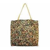 Floral Tapestry Zippered Tote Bag