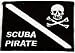 Scuba Pirate Patch Embroidered Iron On Diving Jolly Roger Skull Crossbones Emblem Souvenir