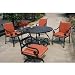 Darlee Laguna 48 Inch Round Cast Aluminum Dining Set With Cushions