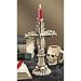 Gothic Skull Bones Candle Holder Stand