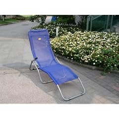 Ambientehome 70464 B�derliege Gartenliege Relaxliege, Textilene, blau