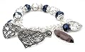 Heart Charm 7 Inch Stretch Bracelet